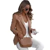 Abiti da donna femminile inverno inverno blazer blazer casual elegante maniche lunghe slim giacche in forma di colore solido