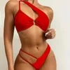 Swimwear femminile Sexy Bikini Thong Taglia il costume da bagno a corda di design Y2K Micro Micro Women One-Shoulder Set di bikini irregolari Mujer Beach Outfit