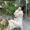 Kvinnors blusar 2024 Guofeng Sunscreen Shirt Jacket Kvinnor Summer Thin Chinese Long Sleeve Cardigan Kvinnlig Fashion Chiffon Ytter