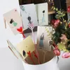 Dekorative Blumen 100 PCs transparent plastische herzförmige Blumenkartenhalter-Set Picks Geschenkkarten für Arrangements Gerade Kopf Blumen