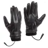 Gants de cyclisme cuir PU hiver