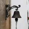 Jardin rétro cloche rustique vintage grand fonte en fonte de porte métallique montée en métal cloche pour la ferme maison extérieure accent décoratif cloches 240430