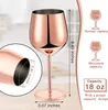 Set di bicchieri da vino infrangibile di 6 42 Calchi neri da esterno da 42 vetro neri lucido 240429