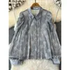 Blouses pour femmes Blouse de style coréen mode décontracté tout-apparition printemps d'été mince lanterne chemise de mousseline de mousseline