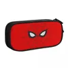 Kawaii Spider Red Web Pencil Case For Boys Gilrs Custom Cartoon grote opslagpen Bag Box School Accessoires