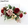 Свадебные цветы janevini ins red bouquet аксессуары искусственные свадебные ручные цветочные венок для корзины декора