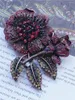 Brooches Antique Brooch Rose Flowers Gorgeous Heavy Industry Large Paper Clip Retro Scarf Buckle For Women