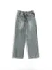 Brand à tendance des jeans masculin Lavage de la collection Half-Zip Slip High Street Sweled Seaslastic Hip Hop Hop Casual Denim Pantal