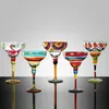 Copas de vino de margarita creativa cóctel colorido cóctel copa copa de copa de la fiesta de bodas