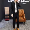 Erkekler Suits Yüksek Kalite (Blazer Pantolon) İtalyan Tarzı İş Zarif Moda Basit Sıradan Beyefendi İnce Resmi İki Parçalı Takım