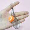 Keychains creativiteit emuleren tennisballen sleutelhanger hangende competitie souvenirs collecties auto sleutelhouder accessoires cadeau voor vrienden