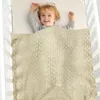 毛布ベビーブランケットコットンニット幼児の女の子の寝具ソファキルト格子縞の中空生まれた男の子ベビーカースワドルラップスーパーソフト90 70cm