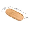 TEA TRAYS BAKKE TRAY VERSATILE Fashionabla Oval Square Minimalist Shampoo Holder Badrum Förvaring Spara utrymme Bambu