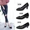 Kledingschoenen FHC Spring/Autumn El/Office Work Mid Heel Women Pumps Out Out Slip On Comfortable For Mum Round Toe Black Dropship