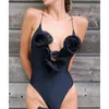 Frauen Badebekleidung 2024 V Hals Ein Stück Badeanzug mit Deckhose Frauen BodySuit Monokini Hochbein Schwimmanzug Bade Badewäsche Strandwege