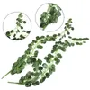 Dekoratif çiçekler 2pcs 90cm yapay asılı bitkiler yeşillik asma yaprağı çelenk begonya rattan düğün duvarı balkon dekorasyon