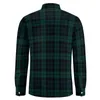 Herren lässige Hemden schwarzes grünes Plaidhemd Frühling Vintage Lines Herren trendige Blusen Langarm Grafik Harajuku Tops Plus Size