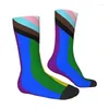 Herrensocken LGBT Progress Pride Flagge glückliche Kleidung lustige Neuheit Schwule Crew Streetstyle Verrückt für Männer Frauen