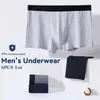 Underpants 6pcs Cotton plus size maschile per maschile per maschile sciolte asifondibili mid-ataliano solidi sexy sexy uomini pugili boxershorts 4xl