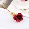 Dekorative Blumen Folie plattierte rosarische Goldsimulierung Bouquet Möbel Wohnzimmer Hochzeitsdekoration Valentinstag Geschenk Po Requent