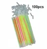 Decorazione per feste 100pcs Glowstick Neon Glowstick Colorful Fluorescence Sticks Toys Bracelets Cowlow in The Dark Light Stick Forniture8279957