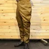 Men's Pants Meimei's Homemade YUTU&MM Light Brown Loose Overalls Cotton 9 Points Cycling Twill Breeches