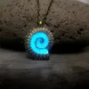 Chains Glow In The Dark Conch Pendant Necklace Mermaid Spiral Fashion Jewelry Night Alloy Sea Shell For Men Women