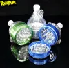 smoke shop Bong 2.2" 3 Piece Metal Aluminum Alloy Metal Funnel Grinder Smoking Tobacco Herb Spice Crusher Hand Cracker Grinder Muller Customize