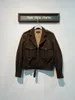 Vestes masculines Tailor Brando poids lourd Tweed Edition 70% Wool Eisenhower Veste en laiton antique Boutons Military Style