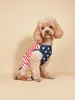 Hundekleidung 4. Juli Kleid Kleid Süßes Mädchen Kleidung Gedenktag Outfits Patriotische Unabhängigkeit Weste T-Shirt Haustier Katze