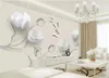 Personalizzato di qualsiasi dimensione di carta da parati floreale 3d moda semplice tulipano farfalla soggiorno camera da letto cucina decorazioni per la casa sfondi murali murali co5137760