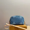 Sac de créateur Sac de maquillage en jean cosmétique pour femmes sac à bandoulière de sacs à bandoulière Sac d'embrayage de maquillage de couleur unie