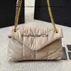 Loulubag YS YSLA Bag Puffer Quality Women Mirror Luxury Designer Chain Bags Tote Crossbody Handbags Classic äkta lammskinn Soft Leather Wallet Purse 23121