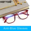 KOTTDO RETRO MENS Glazen frame mode Computer brillen Women Antibue Light Transparant Clear Pink Plastic 240425