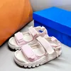 Branda de grife infantil sandálias infantis sapatos de bebê rosa preto púrpura sandália infantil tamanho 26-35 t1xx#