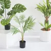 Decorative Flowers Plastic Adorn Home Stunning Artificial Plant Fake Palm Tree In Pot Realistic Details