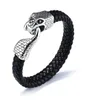 Bracelet hip hop ouroboros pour hommes concepteur de luxe en cuir noir bracelets de la chaîne de corde les vampires