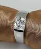 Solitaire masculino Princesa Corte 3ct anel de diamante 925 Sterling Silver Jewelry Moissanite noivado Banda de casamento Rings For Men Gift 2019587906