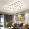 Plafond Loues luxuelles modernes luxueux carré lampe à lampe de lumière LED SOILLE CUIT