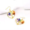 Pendientes colgantes Colorido Crystal Drop for Women Fashion Tree of Life