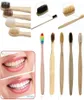 God kvalitet trä regnbåge tandborste bambu miljömässigt tandborste bambu fiber trähandtag tandborste blekande regnbåge 5 6805198