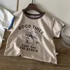Summer Children Short Sleeve Tshirt Baby Boy Girl Casual Cotton Tees Infant Toddler Fashion Print Top Kids Clothes 240430