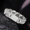 Nieuwe hiphop glanzende Cubaanse link armband vrouwen mannen goud kleurstïne -strass ijlen uit ijsketenarmbanden punk polsbandje sieraden cadeau