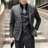 Business Business Casual Wedding Suit gilet pantalon Fashion Banquet Handsome Mens 3-Piece Set S6XL 240430