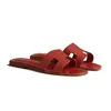 Oran Sandals Women Designer Luxurysフラットスライド茶色の女性ブラウンブラックプラットフォームビンテージスリッパビーチレディースオフィスフリップフロップラバーローファーシューズ35-42