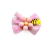 Hondenkleding 10 stks Pet Hair Bows Rubberen bands Bee Flowers voor kleine honden huisdieren verzorging accessoires