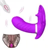 Fjäril dildo vibratorer trådlösa vibrerande trosor klitoris bärbar massagerstimulator kvinnlig onani sexleksak för kvinnor M4789098