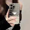Telefonfodral Crocodile Skin Mönster Diamond Inlay Fashion Full Surround Protective Shell för iPhone 15 14 13 Pro Max Mobiltelefonskydd Fall