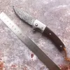 Qualitätsklappmesser Kugellager Messer Damaskus Klinge mit Rosenholzgriff Camping Jagd Fischerei Überleben im Freien Taschen -Taschen -Werkzeug