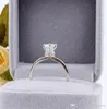 Yhamni Solid 925 Sterling Silver 5a Zirkon Ring Luxe vrouwen verlovingsring Wedding Kroon Ringen Sieraden XJZR0509004539